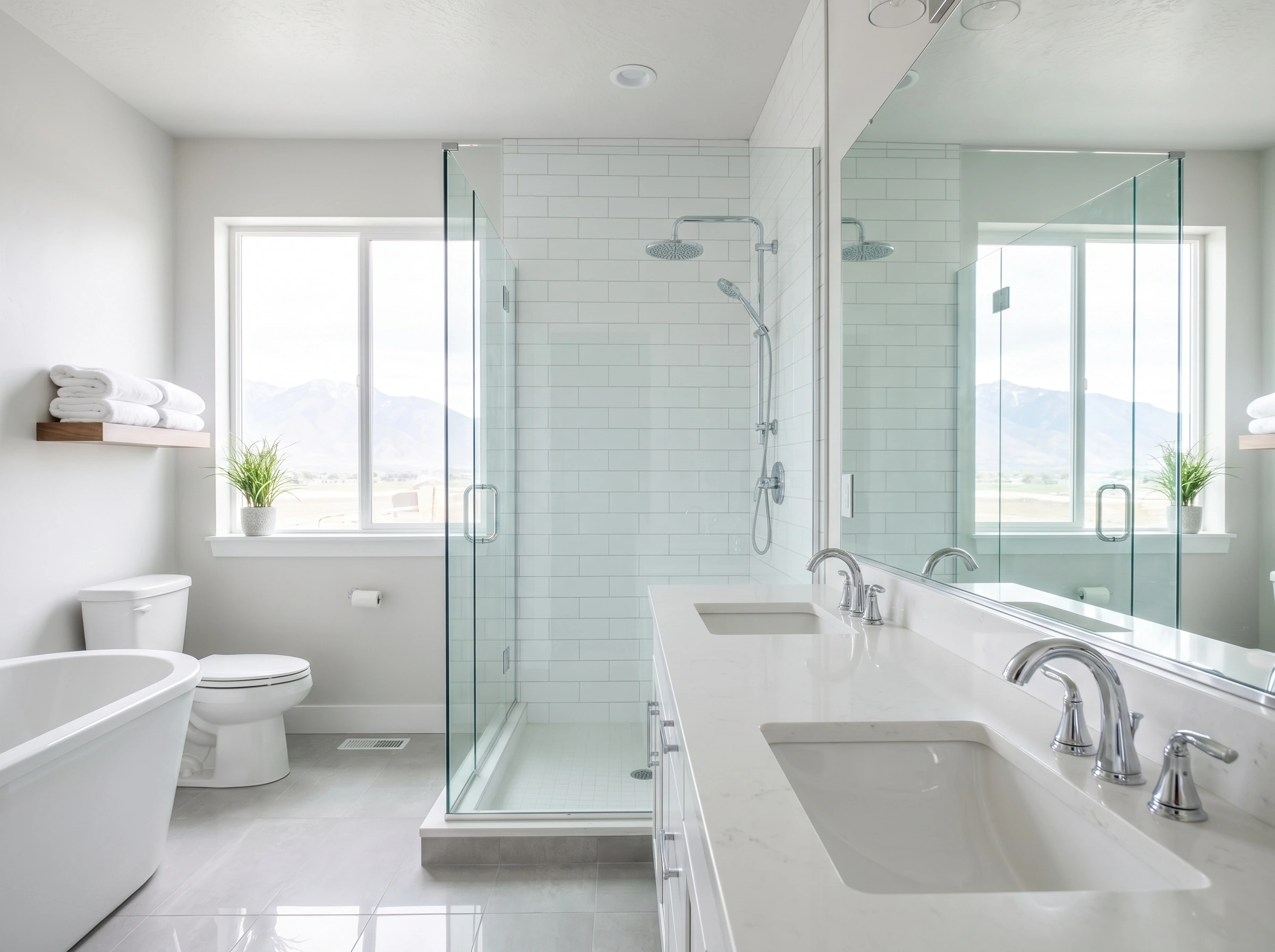 Professionally cleaned bathroom in Vineyard, UT by My Pristine Home