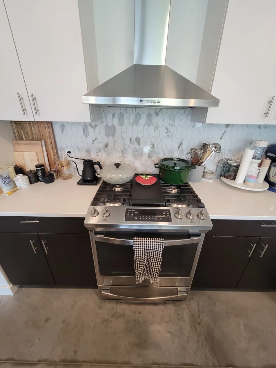 Deep-cleaned stove in Highland, UT home by My Pristine Home
