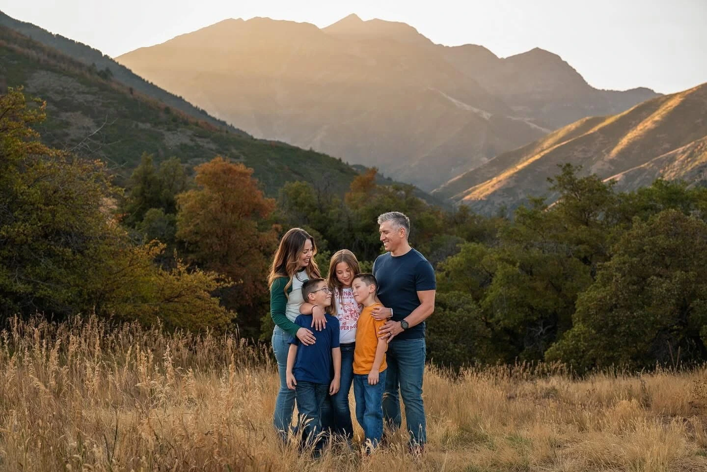 Jesse Casillas Jr. and his family in the Utah mountains — founder of My Pristine Home