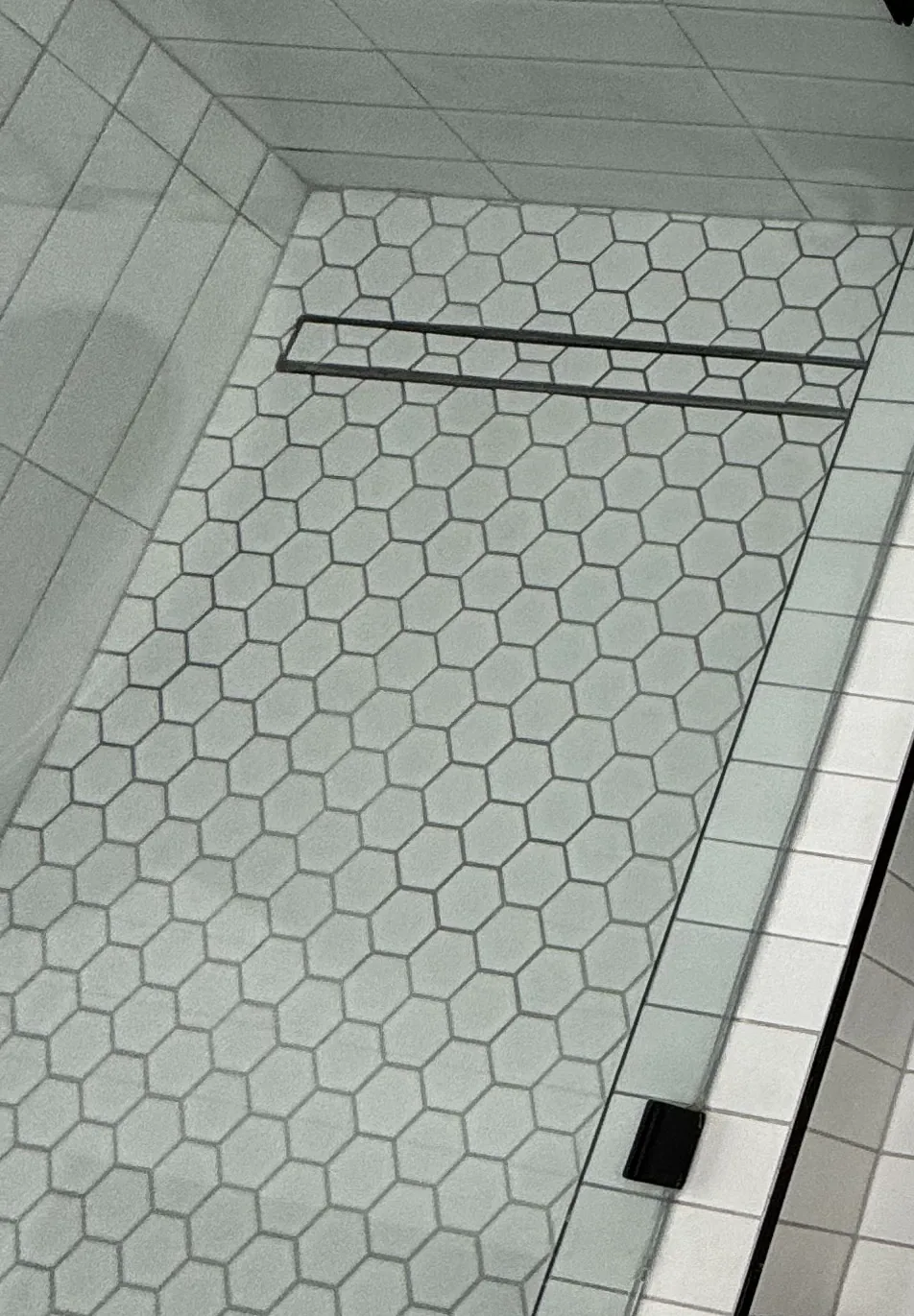 Shower floor tile and grout cleaned and disinfected in Salt Lake City, Utah